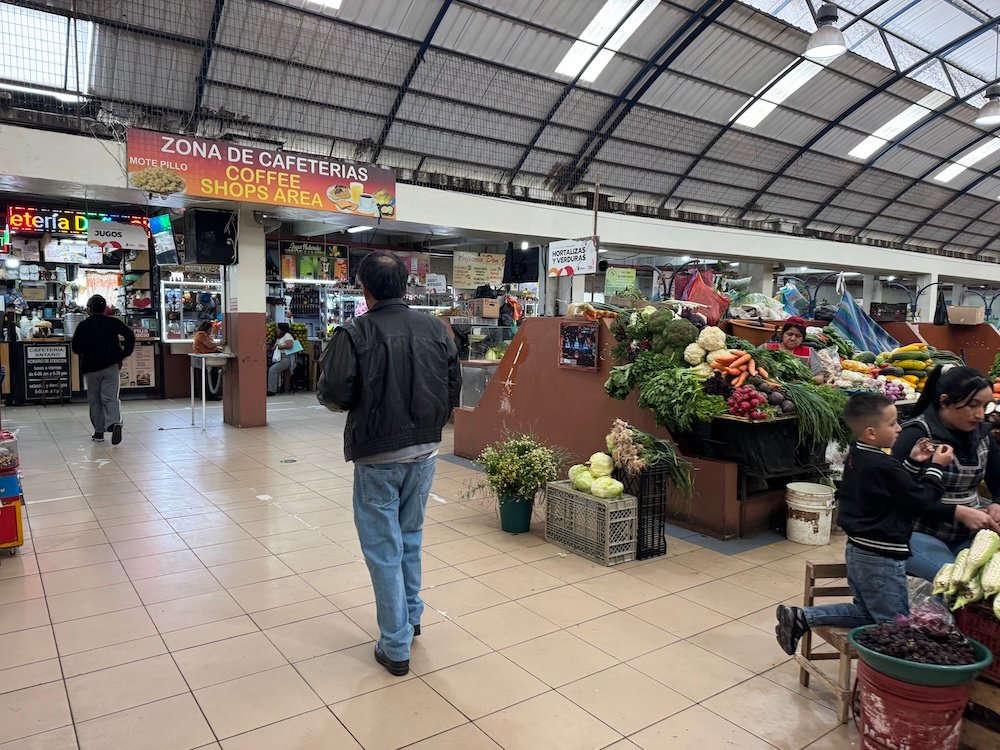 Inside Mercado 10 de Agosto in Cuenca, Ecuador