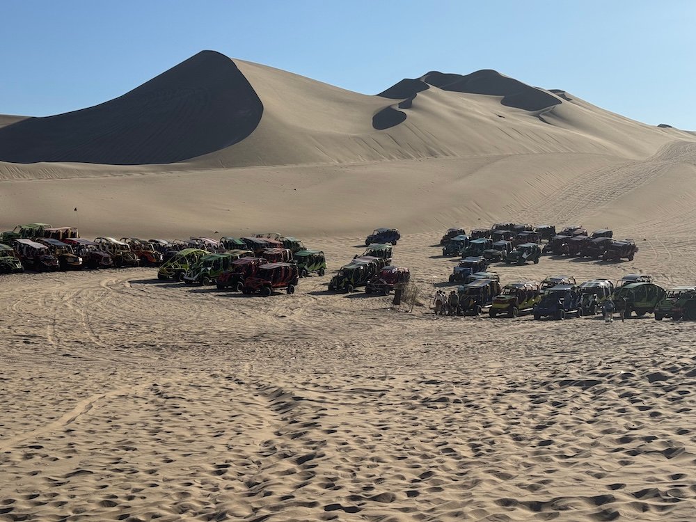 Dune buggies on the Huacachina sand dunes