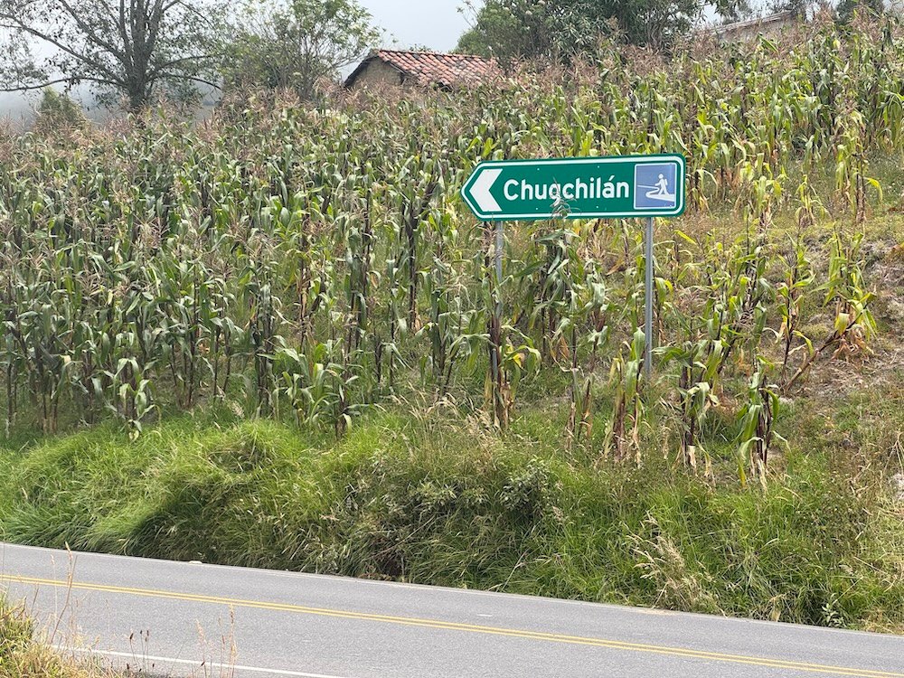 Sign pointing to Chugchilan