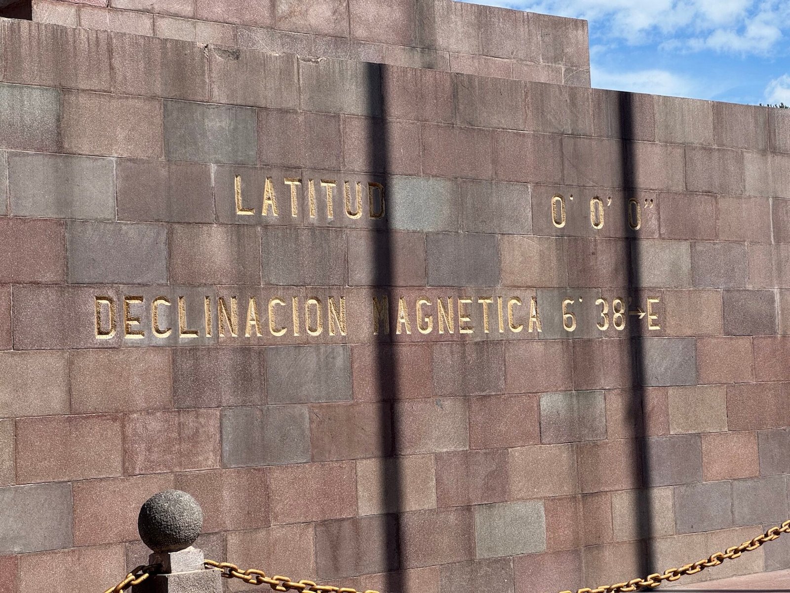 Latitude Marker at Mitad del Mundo