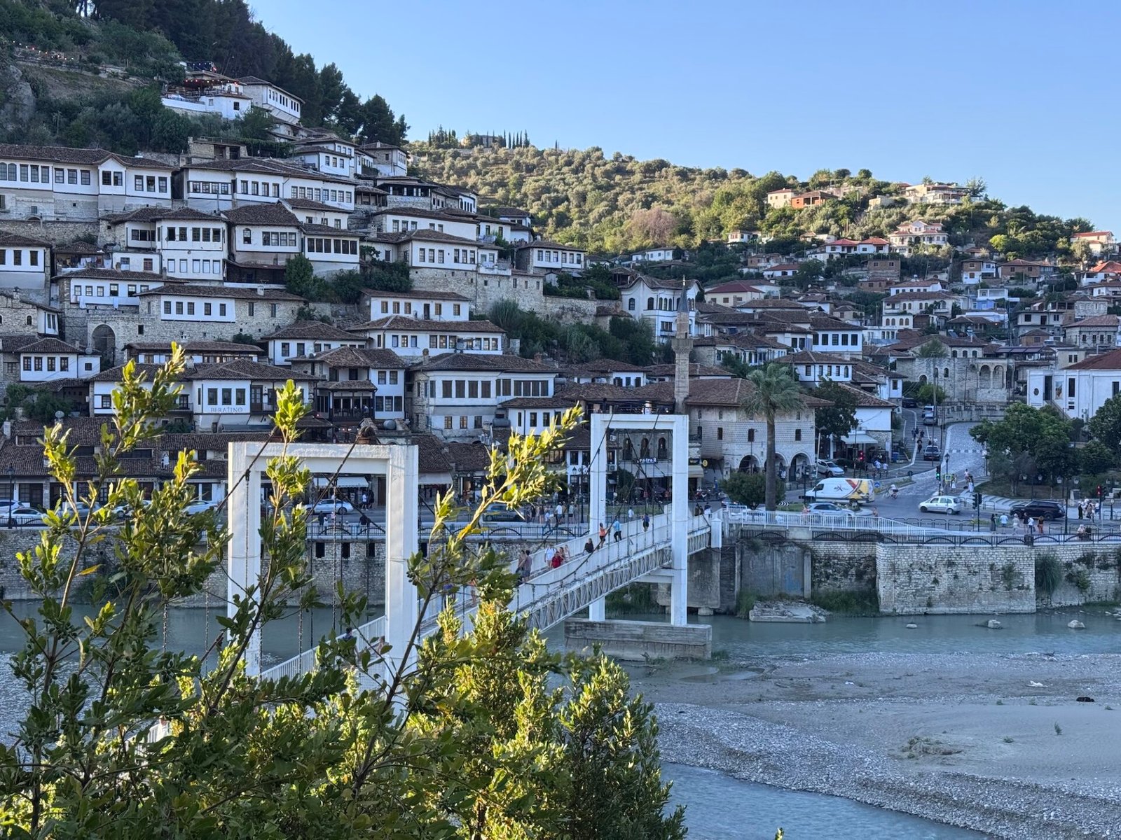 White buildings on a hill in Berat, Albania