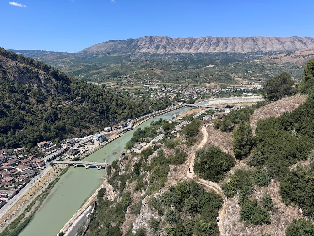 View of the river from Berat Castle