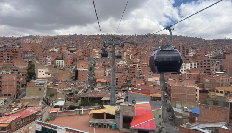 View of La Paz from the cable car