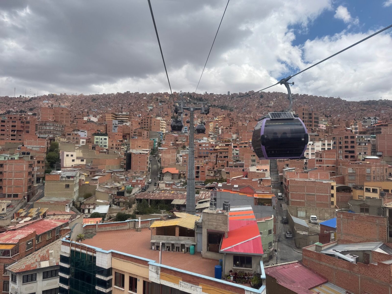 View of La Paz from the cable car