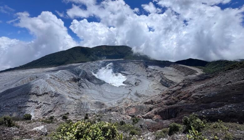 Smoke rising from the Poas Volcano