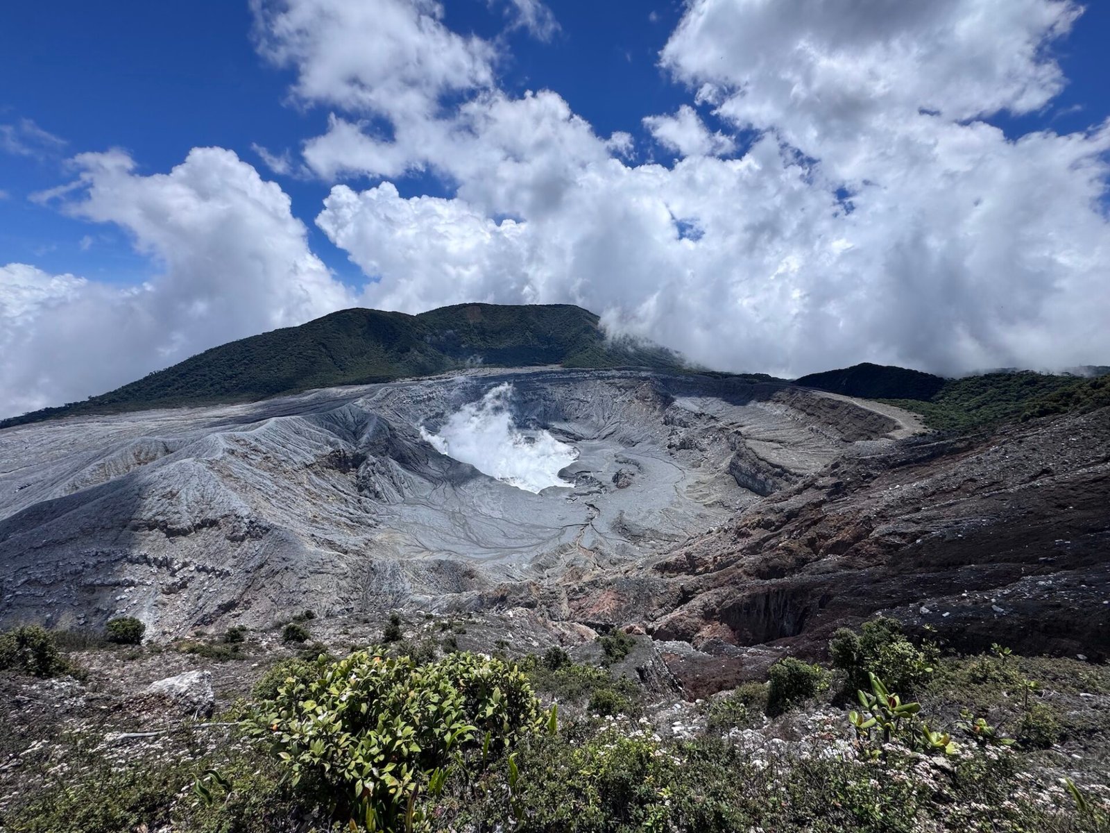 Smoke rising from the Poas Volcano