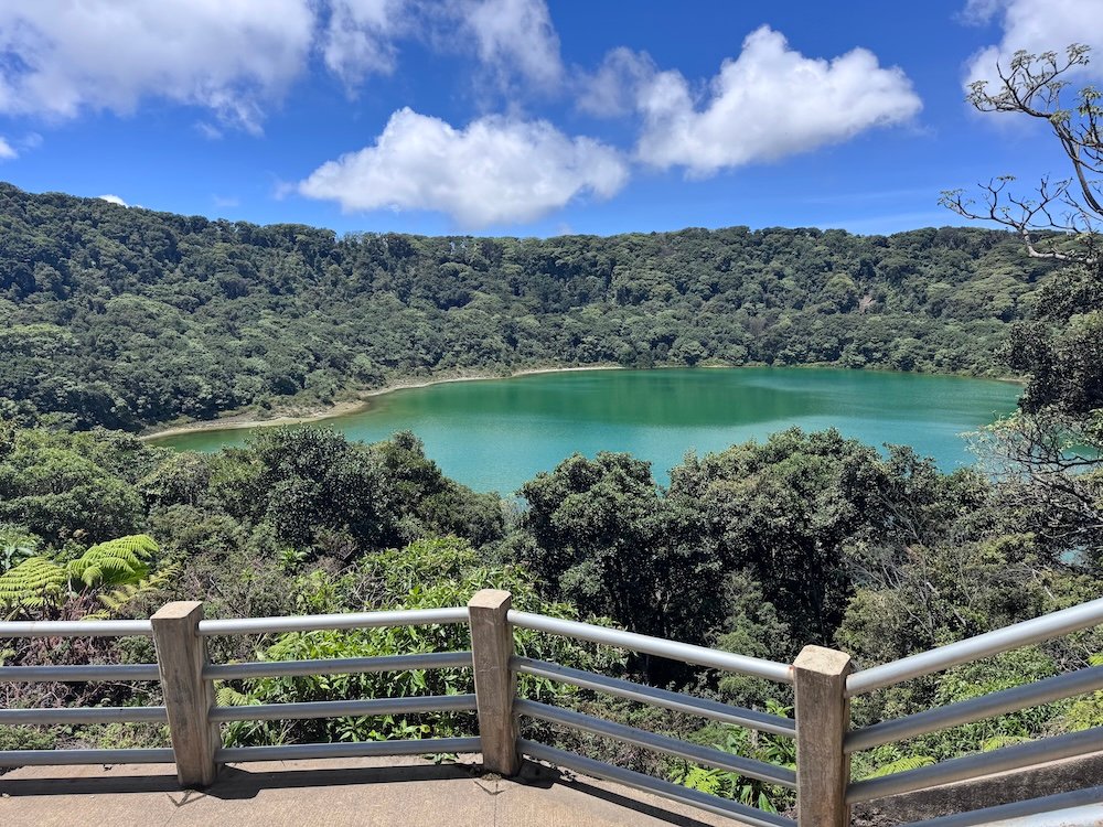 Lagoon in a dormant volcano