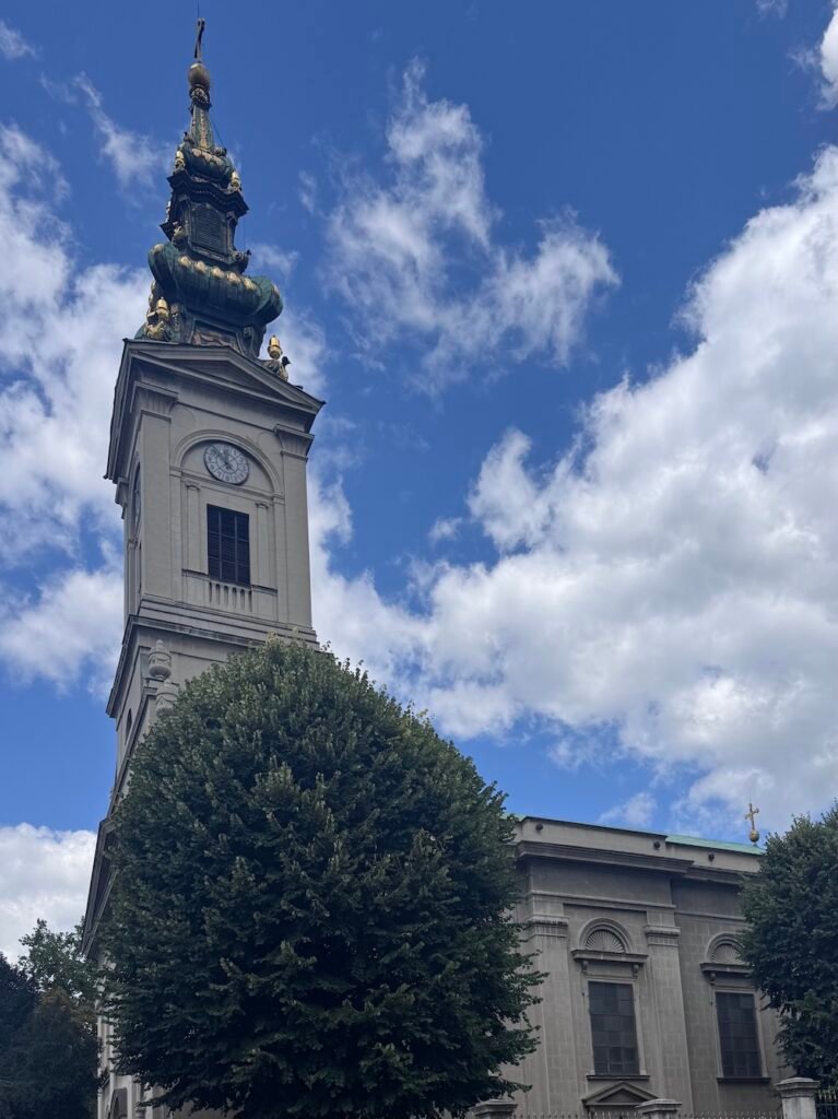 Steeple of Cathedral of St. Michael the Archangel in Belgrade