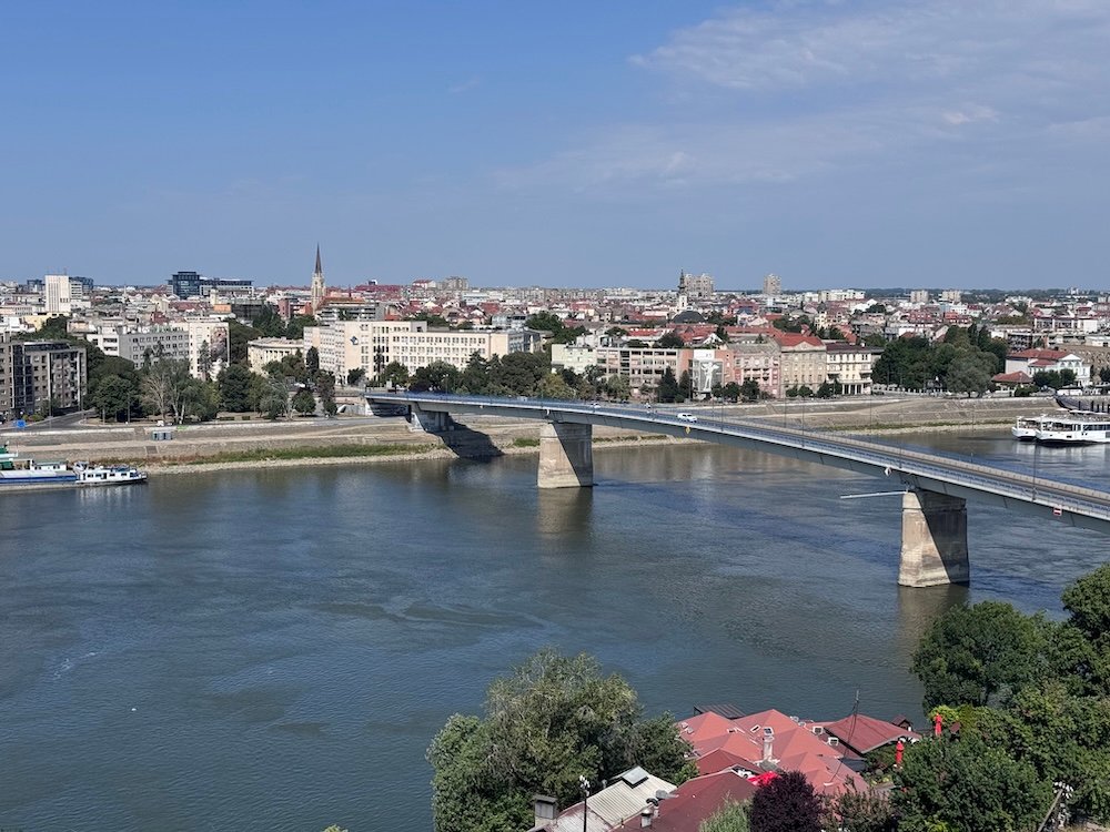 A view of the city of Novi Sad from the Petrovaradin Fortress