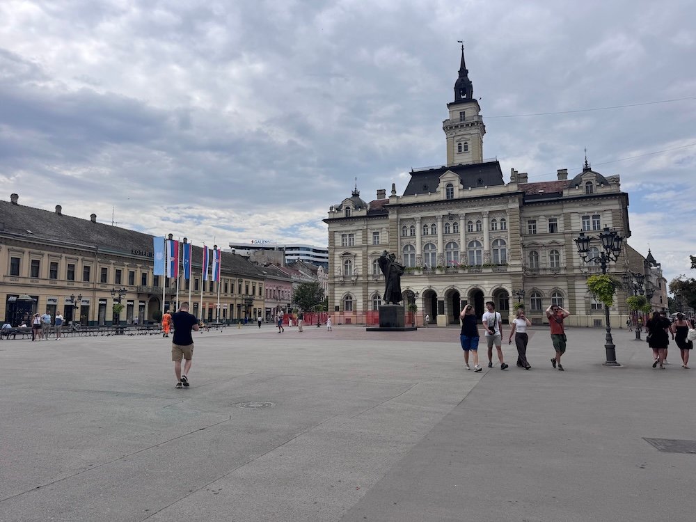 Main square in Novi Sad, Serbia
