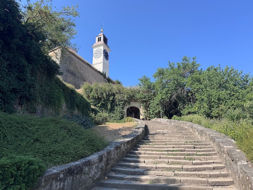 Stairs leading to the Petrovaradin Fortress