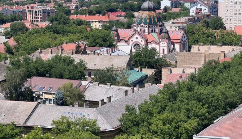 View of the synagogue in Subotica