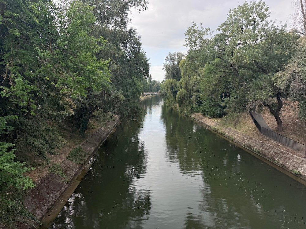 Bega River in Timisoara, Romania