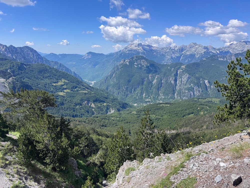 Theth Valley as seen from Valbona Pass