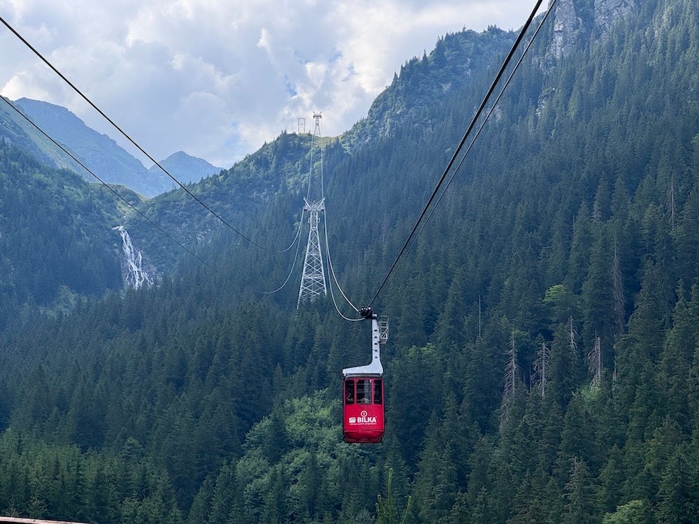 Cable car at Balea Lake