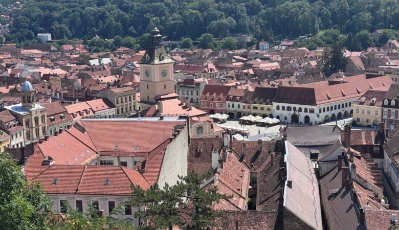 Overlooking the city of Brasov, Romania