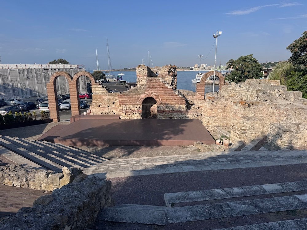 Theater ruins in Nessebar, Bulgaria