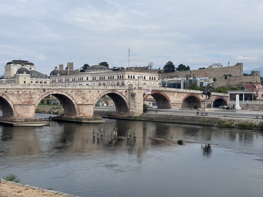 Old Stone Bridge in Skopje, North Macedonia