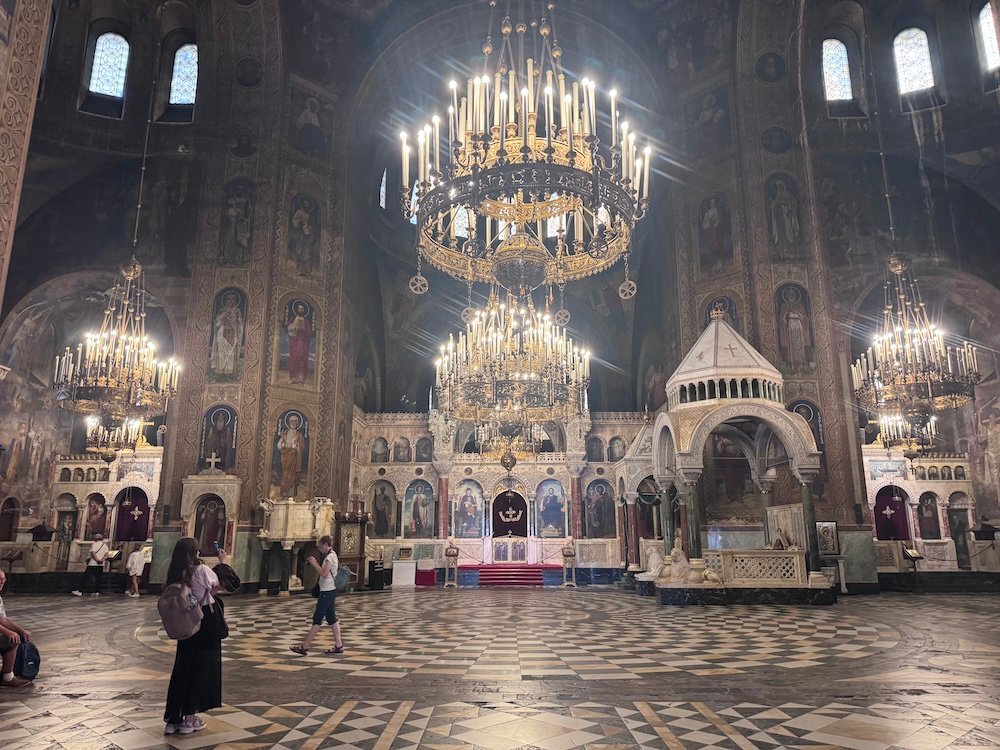 Inside the Alexander Nevsky Cathedral