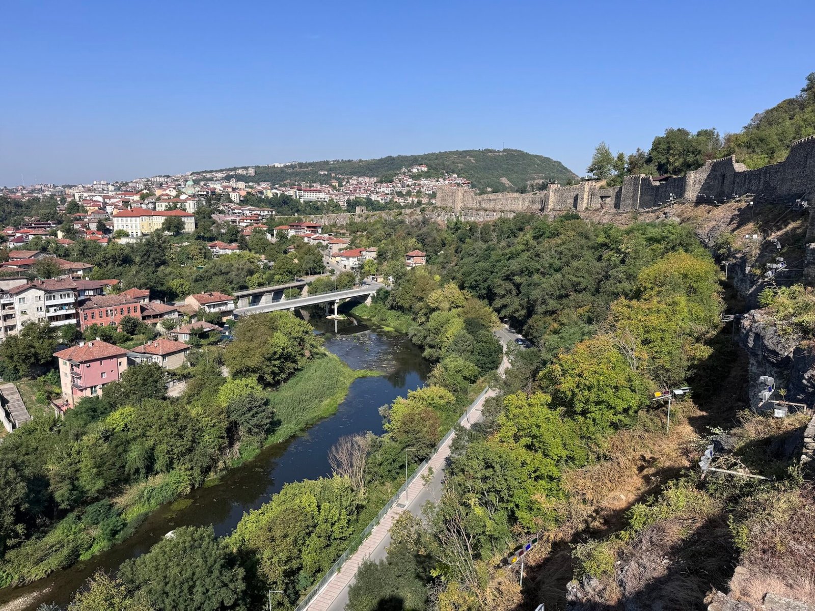 A view overlooking the city of Veliko Tarnovo, Bulgaria