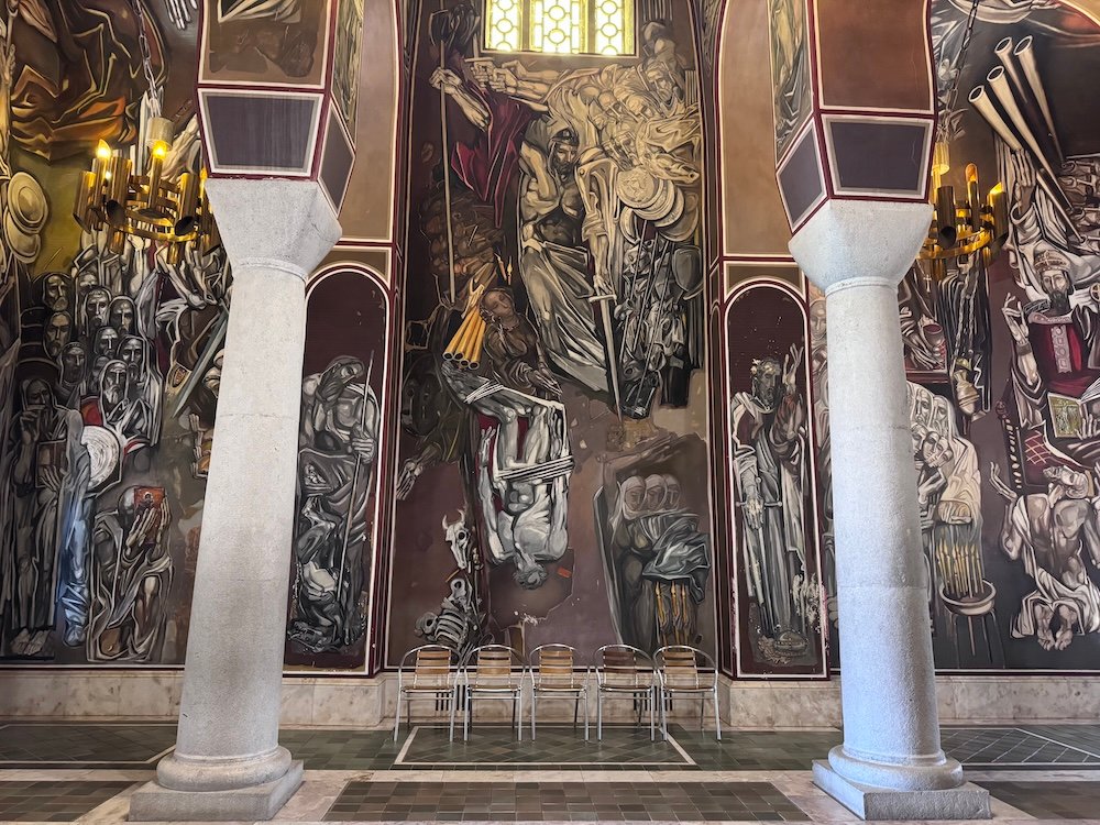 Frescoes in the church at Tsarevets Fortress